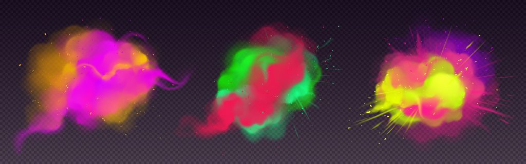وکتور انفجار رنگارنگ به صورت لایه باز